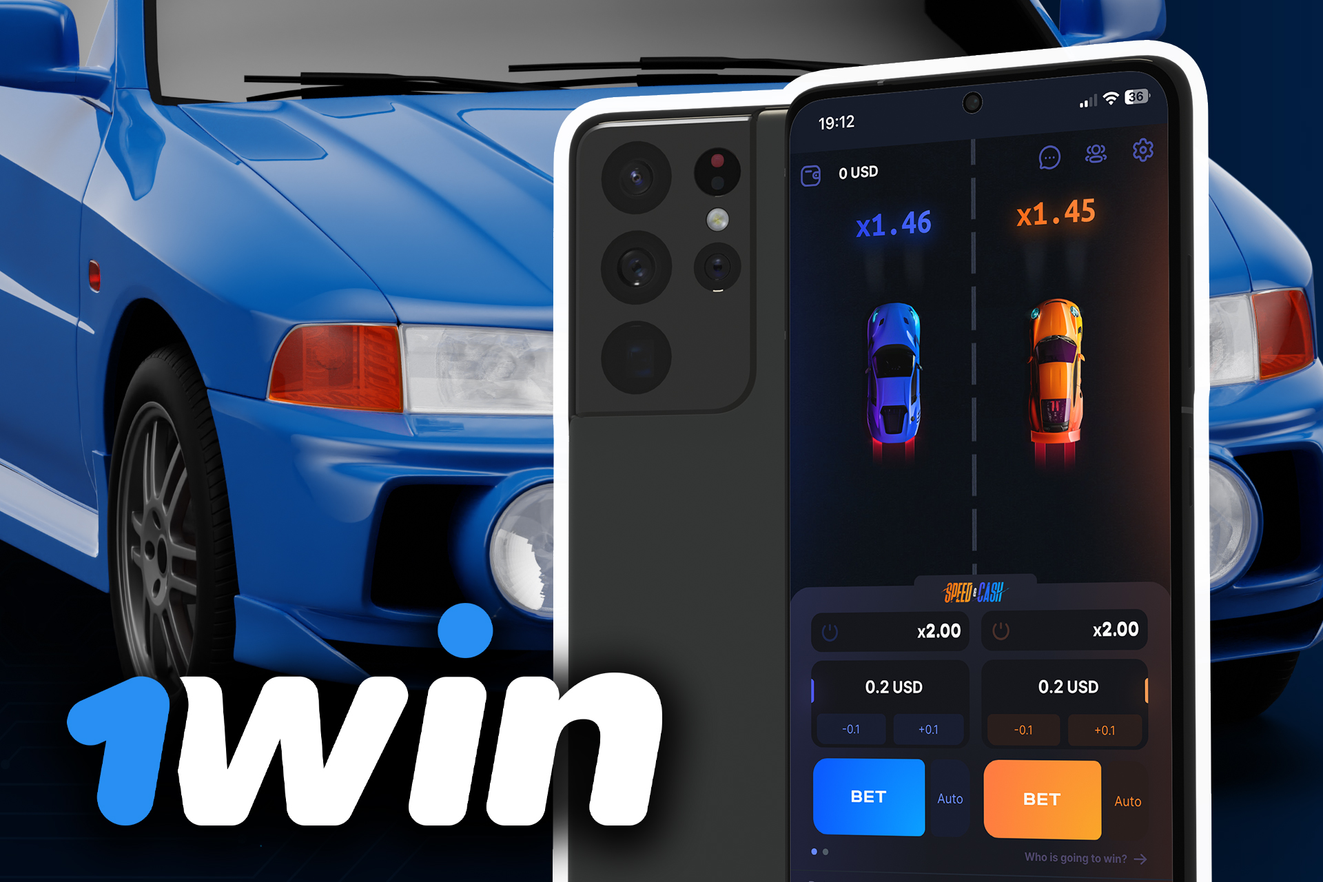 Abre la página oficial de 1win y descarga el juego Speed and Cash en tu smartphone.