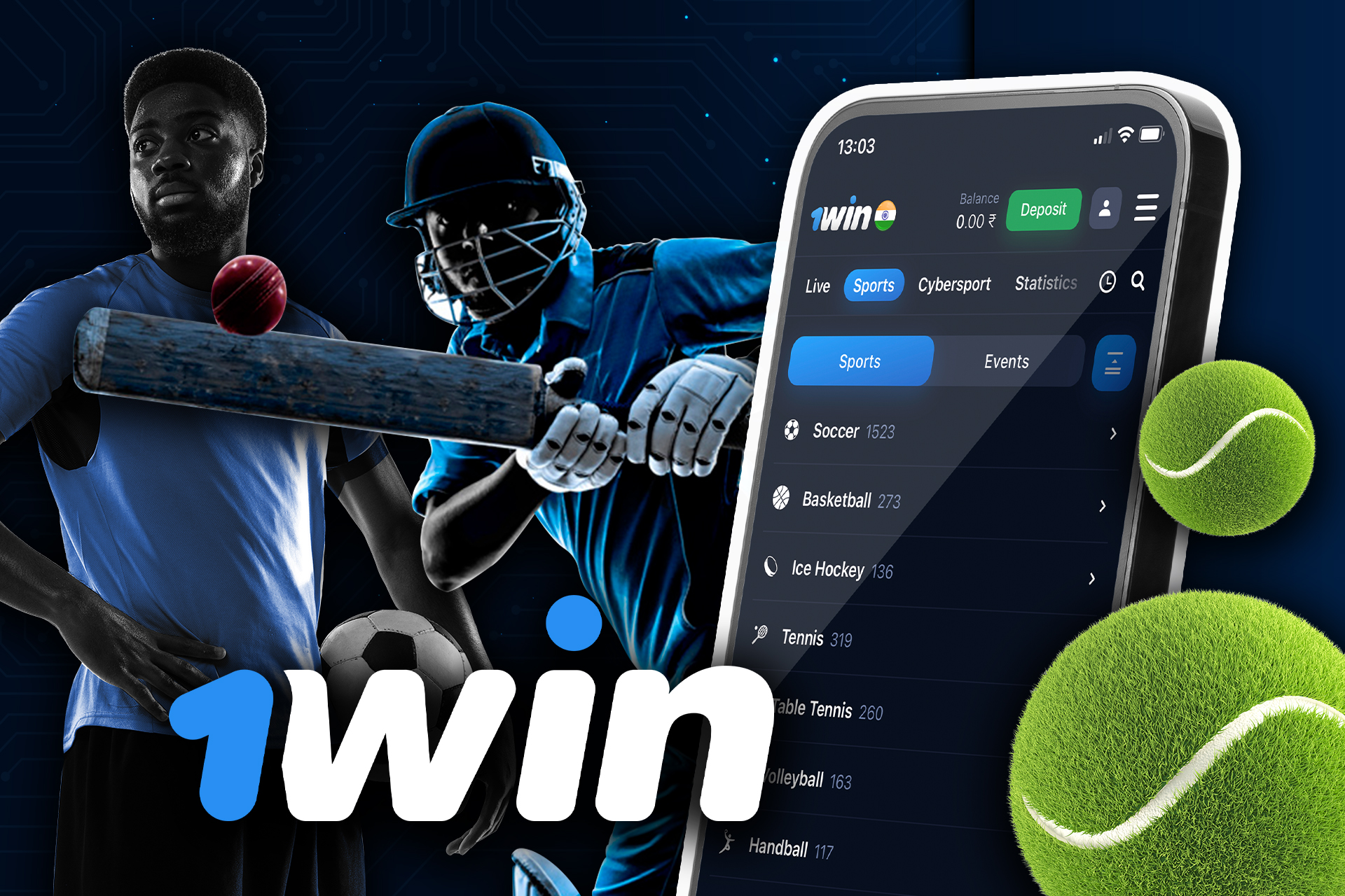Puede apostar en varios deportes a través de la aplicación 1win en cualquier lugar.